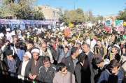 فریاد استکبار ستیزی مردم قزوین طنین انداز شد
